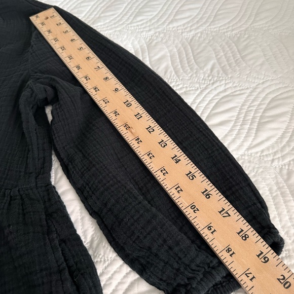 GAP Black V-Neck Tiered Cotton Tunic Sz. L - Picture 5 of 10